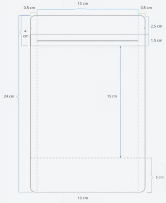 Plano de envase "Doypack" de 900 ml.